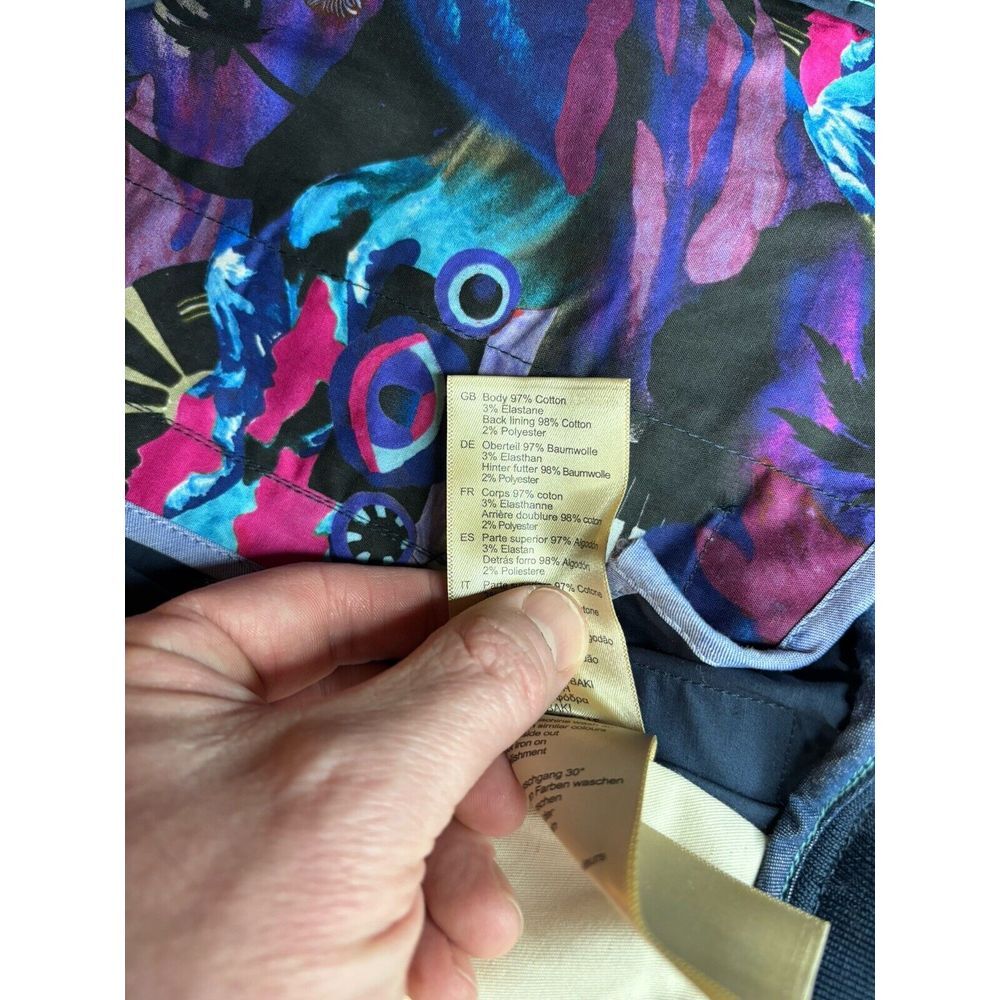 Scotch & Soda Bomber‎ Stretch Poplin Bomber Jacket Back Panel Men Small NWT $268 - Picture 7 of 9